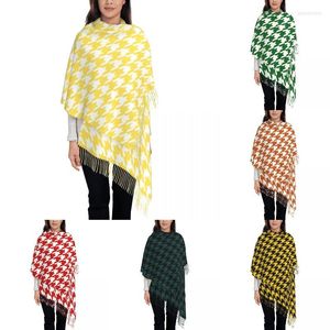 Lenços de lenços impressos personalizados amarelo cachecto de cachecol masculino Homens inverno houndstooth geométrico shrap de xale