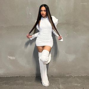 Casual Dresses Knitted Solid Sexy Backless Skinny Body-shape Mini Clubwear Street Style Summer Women Aesthetic Outfits