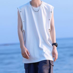 Summer crewneck T-shirt tide all-match men's sleeveless casual vest top leggings vest vest youth