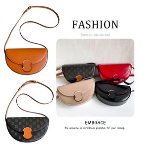 Genuine leather Half moon teen triomphe crossbody Bag celiny Women's mens purses saddle Shoulder clutch bag flap handbags tote Luxury Designer womens wallets bags