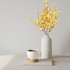 Dekorative Blumen Winterstrauß 1 Stück Künstliche Outdoor-Pflanzen Faux-Kunststoff-Blume zum Aufhängen von Pflanzgefäßen außerhalb H