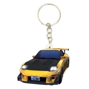 Japan Animax INITIAL D Acryl Schlüsselanhänger Sharp Turn Yellow Ae86 Auto 2d flach niedliche Charms Schlüsselanhänger Männer Kette Geschenke für Frauen Schlüsselanhänger