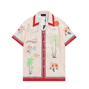 Summer Men Designer Shirts Shoort Sleeve Casual Shirts Fashion Loose Beach Style Breattable Tshirts Tees Klädstorlek M-3XL 23