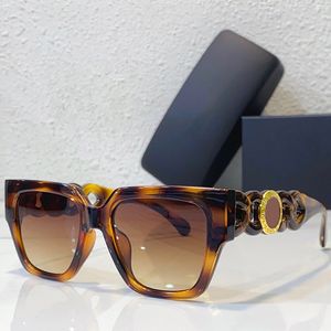 Chain Solglasögon Designer Solglasögon Kvinnor Solglasögon VE4409 Havana Acetate Emamel Frame Mens UV40 Outdoor Casual Glasses Top Quality Original Box