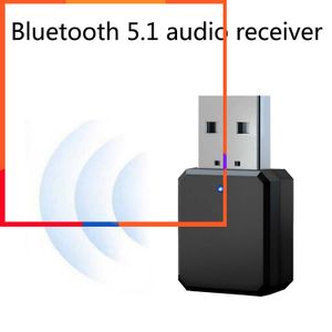 Новый KN318 Bluetooth 5.1 Audio Receiver Двойной вывод Aux USB-стерео-автомобиль без рук беспроводной адаптер видео-приемник аудиодаптер