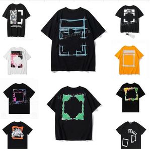 Novos designers de luxo camisetas masculinas preto branco verde off design letras camisetas masculinas femininas manga curta tamanho grande S M L XL