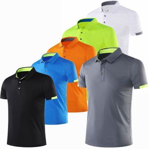 屋外Tシャツウェアプラスサイズ6xlメンスポーツポロTシャツドライフィットスリムフィットトップスティーフィットネスジムゴルフテニスシャツ230523