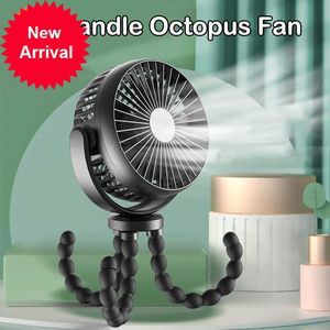 New Xiaomi Portable Stroller Fan 5200mAh Battery Powered USB Rechargeable Handheld Fan Mini Ventilator Silent Table Outdoor Cooler