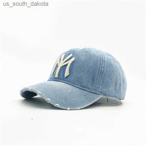 Cappellini da baseball Nuovi uomini adulti casual vintage denim MY NY berretto da baseball con ricamo Cappello sportivo da donna in cotone hip hop snapback Cappelli da golf gorros