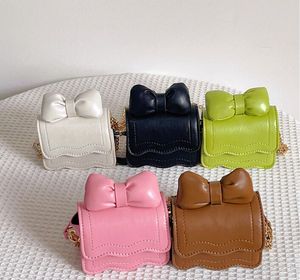 2023 mode baby handväska flickor bowknot axelväskor mini crossbody handväska fabriksförsörjning