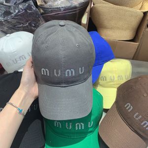 3D miu letter cap Children's designer Designer Beanie hat Fashion semi soft top coffee male couple baseball cap