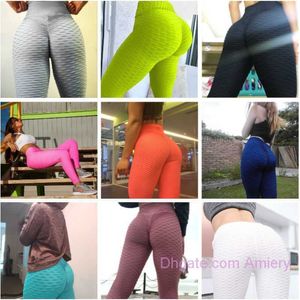 Partihandel hög midja leggings sexiga kvinnor yoga byxor höft push up benging träning kläder solid andas klassiska långa byxor fitness tights 3xl