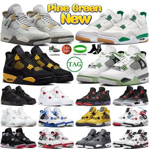 Designer 4s basketball shoes for men women fashion trainers mens sports shoe Pine Green Seafoam Midnight Navy Black Cat Craft Photon Dust Shimmer womens sneakers