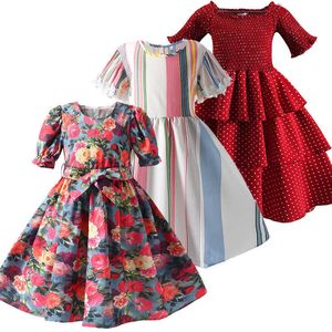 소녀의 드레스 여자 캐주얼 봄 여름 새로운 귀여운 디자이너 이브닝 드레스 1-6 세 어린이 아기 의류 조끼 G220523