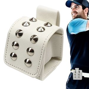 Sacche da golf Mini pallina da golf Custodia in pelle PU Cintura per pallina da golf Marsupio portatile Rivetti Porta pallina da golf Utility Pouch 230523