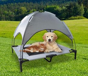 Tendas e abrigos de cachorro elevados capa de canil de capa ao ar livre berço de estimação portátil para cães para cães gatos acampando suprimentos de praia4219995