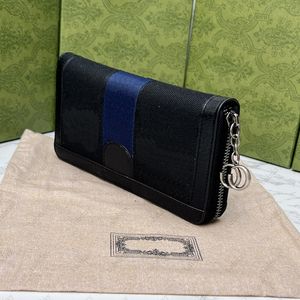 Top quality luxury Designer Men and women Wallet Long Classic canvas Wallet Fashionable Handheld Bag Zipper Design Interior Large Money Clip Card Holder wallet 01