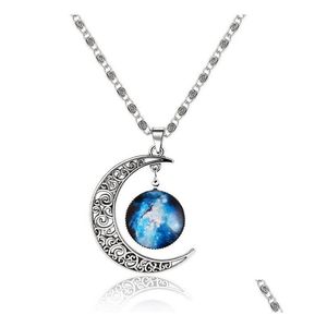 Anhänger Halsketten Mond Galaxy Halskette Herren und Damen Gsfn209 mit Kette Mischungsauftrag 20 Stück viel Drop Lieferung Schmuck Anhänger DHA83