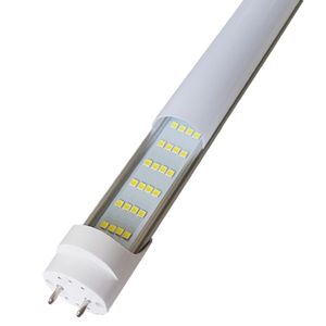 4FT LED Tube Light Bulbs 48" G13 72W 6000K Cool White AC85-285V Fluorescent Replacement Dual-end Powereds Ballast Bypass Fixture Frosted Milky Cover 110V 277V oemled