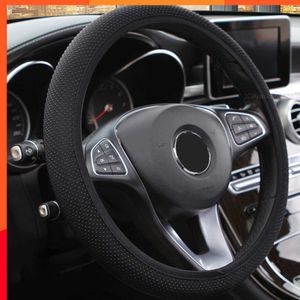 New 38cm Car Decor Steering Wheel Cover Interior Parts Protector Replacement Universal Knitted Fabric Car-styling Anti-slip Covers