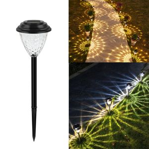 Solarleuchten, LED-Solar-Rasenlampe, wasserdichte Außengartenbeleuchtung für Gehweg, Hof, Hinterhof, Landschaft, Weg, Glas, Edelstahl, Schwarz, Silber, Braun