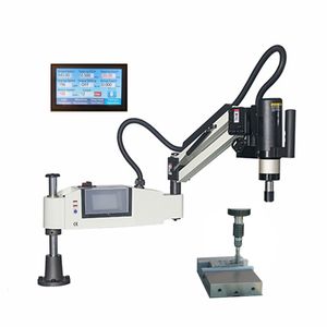 M2-M20 CNC Electric Tapping Machine Servo Motor Tapper Drilling With Chucks Easy Arm Power Threading Machine