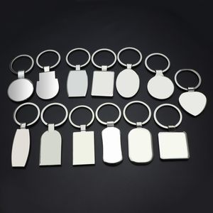 1PC New Metal Keychain Blank Keychain Stainless Steel Keyplate DIY Metal Key Rings Jewelry Accessories