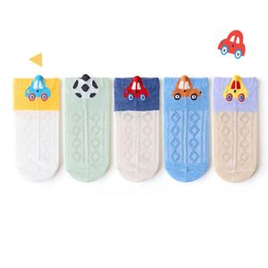 Socks 5 pairs/batch of children's cotton 1-12Y girls boys infants teenagers children cute cartoon fashion summer new student lace mesh socks G220524