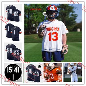 Taquan Mizzell White Throwback Virginia Football Jersey Chris long Custitied Mens Youth 89 Heath Miller 98 Patrick Kerney Virginia Cavaliers Jerseys