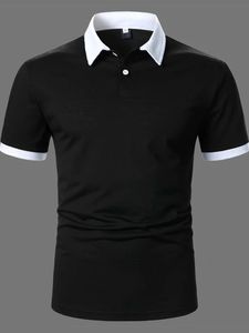 Męskie koszule polo męskie koszule z krótkim rękawem Polo Shorast Polo Summer Streetwear Casual Fashion Men's Tops 230524