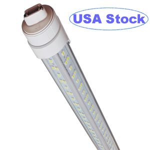 LED Light Bulbs 8 Foot, 2 Pin 144W 6500K, T8 LED Tube Lights, R17D LED 8Foot, HO Rotatable LED Shop Lights, Clear Cover, Dual-Ended Power, Replace Fluorescent Light crestech168