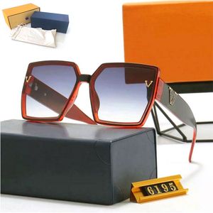 Hochwertige Strand-Sonnenbrille für Damen, Luxus-Vintage-Sonnenbrille für Herren, Netzrot, gleiche Brille, Marken-Männer, Designer-Brille, Farbverlauf-Damenbrille 6195, Sonnenbrille