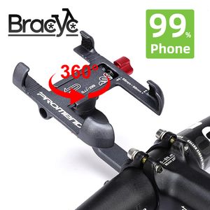 Telai per bici Supporto universale per telefono in lega di alluminio Rack Supporto per manubrio per moto Antiscivolo Moblie Cell Clip Accessori per biciclette 230525