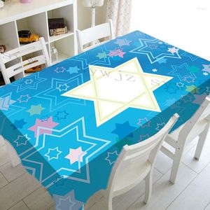 Table Cloth Happy Passover Waterproof Tablecloth Party Decoration Jewish Hebrew Rectangle For Kitchen Dining DecorPesach Seder