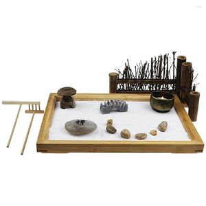 Candle Holders Zen Garden Sandbox Sand Tray for Living Room Desktops Kit Parming Prezenty Friends