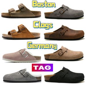 Designer Clogs Sandal women Boston Slippers Slides Germany Cork fur slide mens Loafers Shoes womens Leather Suede Taupe slipper Arizona Motion design 63ess