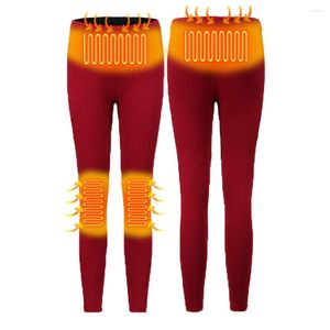 Pantaloni da corsa Invernali Riscaldati da donna Bicicletta Riscaldamento Elettrico USB Abbigliamento intimo termico 3 colori Ginocchia Protezione Wasit