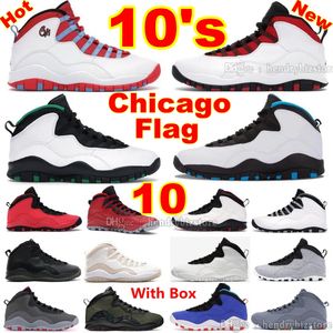 Chicago Flag 10 Scarpe da basket 10s Mens Russell Westbrook Seattle Powder Bulls Over Broadway Shadow Tinker Light Smoke Grey SoleFly 10th Anniversary Sneakers