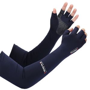 Arm Leg Warmers Dropship 2pcs Sport Sleeves Cycling Running Fishing Climbing Cover Sun UV Protection Ice Cool With 5finger Cuff 230524