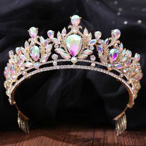 Andere Modeaccessoires UODCM European AB Crystal Big Queen Crown Kopfbedeckung Braut Hochzeit Haarschmuck Schmuck Braut Tiaras Prinzessin Kronen Jewe J230525