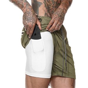 Homens camuflados de bermuda dupla confeiteiro de ginástica rápida esporte shorts fitness treping shorts homens esportes calças curtas