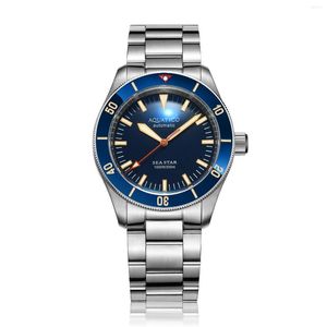 Wristwatches AQUATICO SEA STAR V2 BLUE DIAL CERAMIC BEZEL (NH35) NO DATE