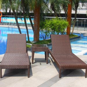 Camp Furniture Outdoor Recliner Lounge Beach Chair Villa Pool Rattan Woven Bed El Balcony Bench