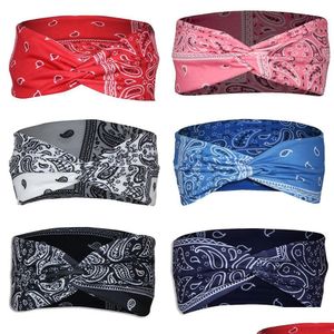 Bandas de cabeça Prind Sport Sport Band Yoga Banda de cabelo elástica mora as faixas de ginástica para esportes fitness 6 cores entrega de jóias hairjew dhsgp