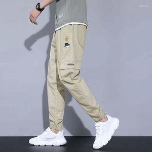 Calça masculina masculino vestem calças de moletom de verão para homens golfe thin color riowear solto de coloração solta