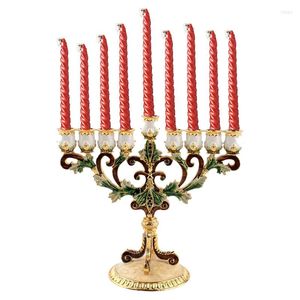Candle Holders Hanukkah Star Menorah David Candelabra Candlestick Holder Hand Paited Home Decoration Party Festival Candleholder