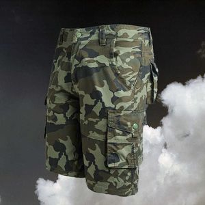 Wojskowy Camo Cargo plus size Summer Cotton Multi Pocket Men's Casual Swater Shorts P230524