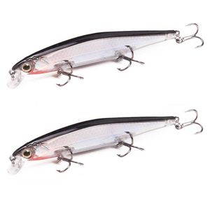 Baits Lures 1 piece of 11cm 13g Minnow artificial hard bait with 3 hooks 3D eye cart fishing shovel P230525