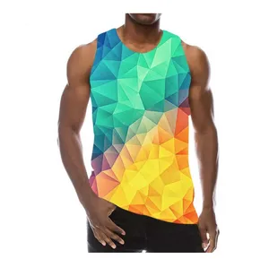 Nowy druk 3D Śmieszne Summer Rainbow Graphic Tank Top Fashion Men Mężczyznę Kobiety TrackSuits Crewneck Kamizelka plus rozmiar S-6xl Harajuku008