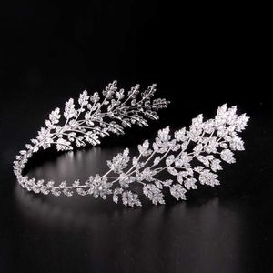 Andere Modeaccessoires YCDZSWWL INS-Stil Voller Zirkonia Kristall Stirnband Braut Kopfschmuck Diadem Damen Krone Tiaras Hochzeit Haarschmuck J230525